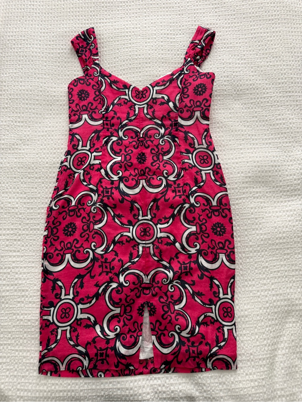 Milly of New York Hot Pink Black & White Patterned Sundress